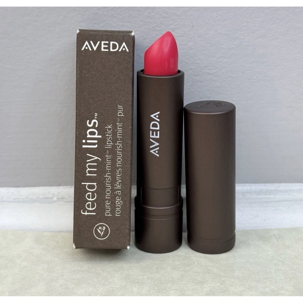 AVEDA Lipstick 23 Watermelon‎ Feed My Lips Pure Nourish-Mint Long-Wearing Satin